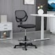 image 2 of Vinsetto Drafting Chair with Adjustable Footrest, Swivel Mesh Office Chair with Curved Back, Adjustable Height for Standing Desk, Black