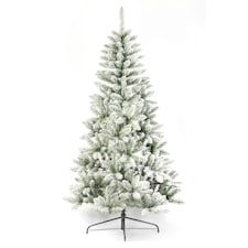 7FT Half Slim Xmas Snow Flocked Christmas Tree