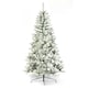 image 1 of 7FT Half Slim Xmas Snow Flocked Christmas Tree