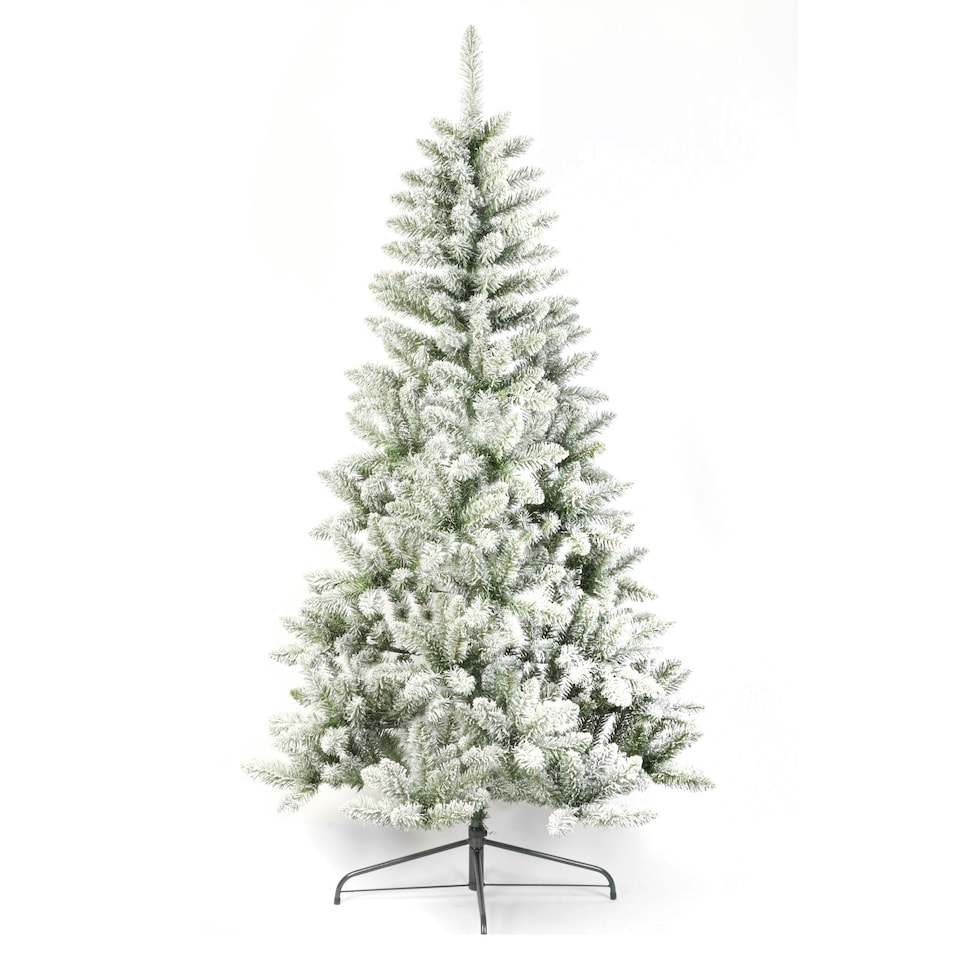 image 1 of 7FT Half Slim Xmas Snow Flocked Christmas Tree