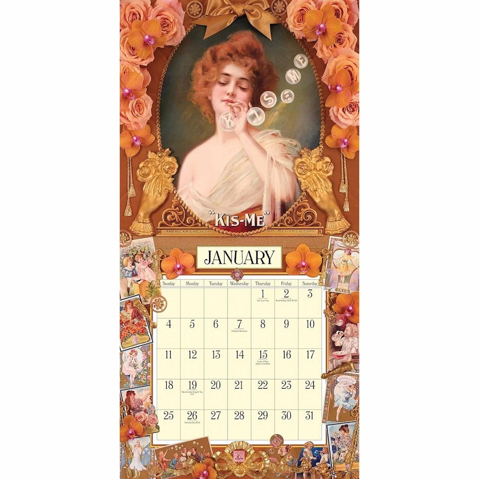 image 1 of Cynthia Hart's Victoriana Calendar 2026, Wall Calendars, Month To View, Art, Gift