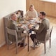 image 6 of HOMCOM Folding Dining Table, Kitchen Table with Shelves Grey Wood Effect | Grey | Grey wood effect | Expanded: 78.5 x 91 x 93 cm; Folded: 78.5 x 20 x 93 cm