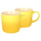 image 1 of Argon Tableware New Bone China Mugs - 330ml - Yellow Ombre - Pack of 2 | Yellow | Yellow | 2