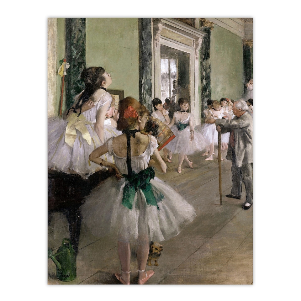 image 1 of The Ballet Class Dance Studio Degas Vintage Wall Art Poster Print 12X16"
