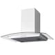 image 1 of SIA CGH60WH 60cm White Curved Glass Chimney Cooker Hood Kitchen Extractor Fan