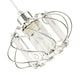 image 4 of Modern Pendant Lamp Shade with Clear Acrylic Rectangular Prims and Chrome Frame | Chrome