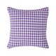image 1 of Homescapes Houndstooth Cotton Cushion Cover Purple - 60 x 60 cm | Purple | Purple | 60 x 60 cm