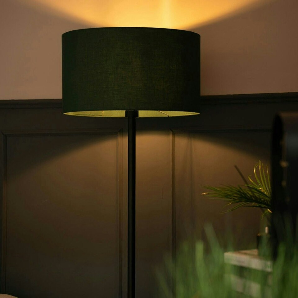 image 1 of ValueLights Modern Standard Floor Lamp With Forest Green Shade | Green