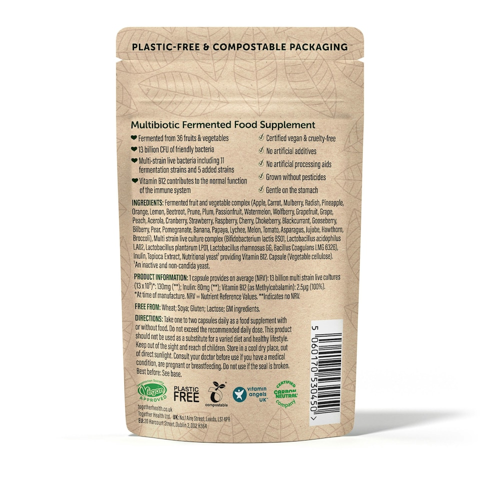 image 1 of Together Health Multibiotic- Probiotic Supplement- Vegan- 30 Capsules
