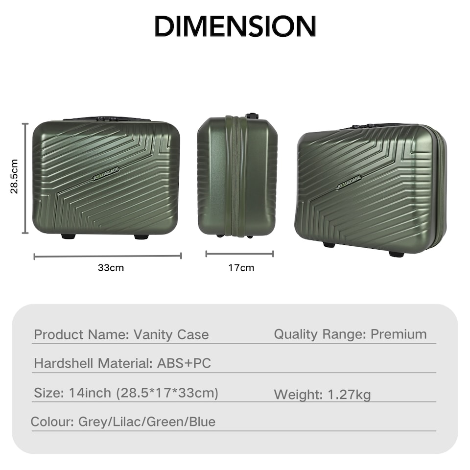 image 1 of Cabin Vanity Case for Travel | Lightweight Durable Strap-on Toiletries and Makeup Organiser | Waterproof Hardshell Hand Luggage