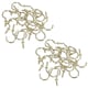 image 1 of 25mm Cup Hook Screws Picture Curtain Hangers Fasteners Brass Coated 40pc