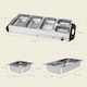 image 3 of HOMCOM Electric Food Warmer 5 Tray, 9.2L Buffet Server with Lids, Silver | Silver