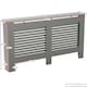 image 3 of Vida Designs Milton Radiator Cover Painted MDF Slatted Cabinet, Grey, 152cm