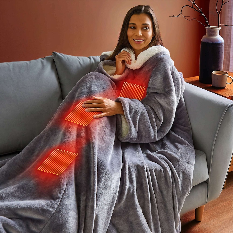 image 1 of Silentnight Luxury Snugsie Heated Wearable Blanket