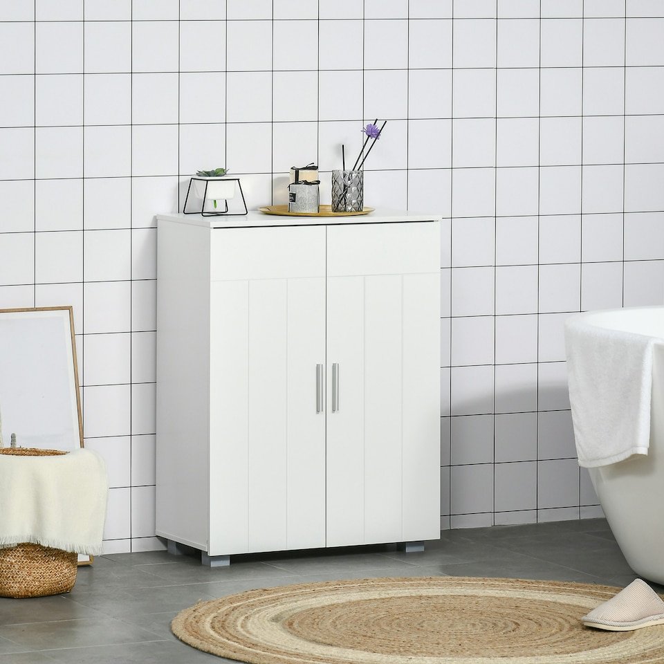 image 1 of kleankin Modern Bathroom Cabinet, Freestanding Floor Cabinet