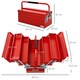 image 7 of DURHAND 3 Tier Metal Toolbox with 5 Tray Carry Handle 56cmx20cmx34cm Red | Red | 56cm x 20cm x 41cm | 1