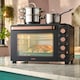 image 2 of Cooks Professional 34L Mini Portable Oven with 2 Ceramic Hobs - Electric Portable Countertop Cooker | Black | Black & Copper | 34L