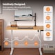 image 5 of Vonhaus Light Wood Maple Effect Electric Standing Desk 140x60cm