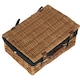 image 3 of 35cm Light Steamed Wicker Picnic Basket with Lining Black | Black | One Size