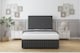image 1 of Sloomy Madison Graphite Dumfries Divan Bed With Mattress No Drawers With 26" Strutted Headboard & 12" Matching Footboard 6' Super King | Grey | Graphite | Super King | 1