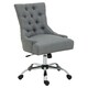 image 4 of Interiors by Premier Grey Fabric and Chrome Base Home Office Chair Grey