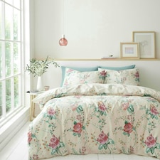 Portfolio Home Rose Garden Floral Bedding Duvet Cover Set Cream | King