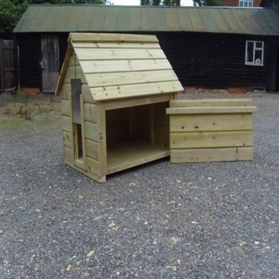 image 1 of Campbell Duck House - up to 24 Ducks, Quality Pressure Treated Timber Waterfowl House - L190 x W80 x H116 cm Brown | One Size