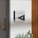 image 7 of HOMCOM Modern Wall Mounted Post Box, Weatherproof Letterbox with Lock Black