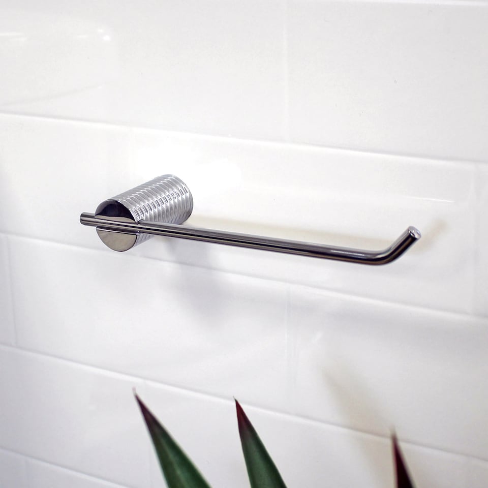 image 1 of Showerdrape Vitality Chrome Stainless Steel Wall Mounted Toilet Roll Holder | Silver | 1