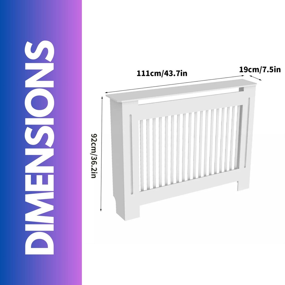 image 1 of Modern Radiator Cover With Shelf Hallway Furniture Tall