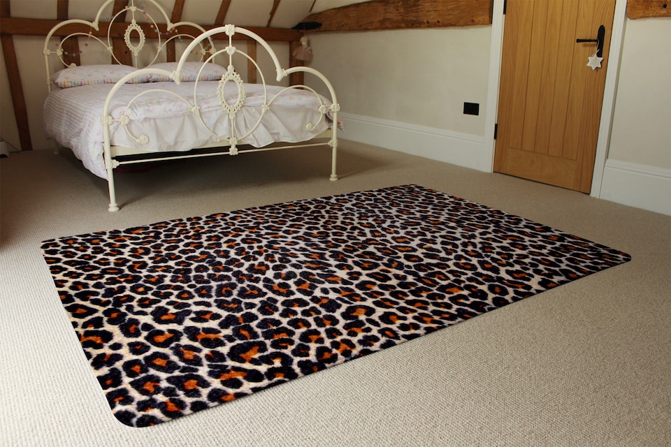 image 1 of Print Of Leopard Skin Rug | Multi