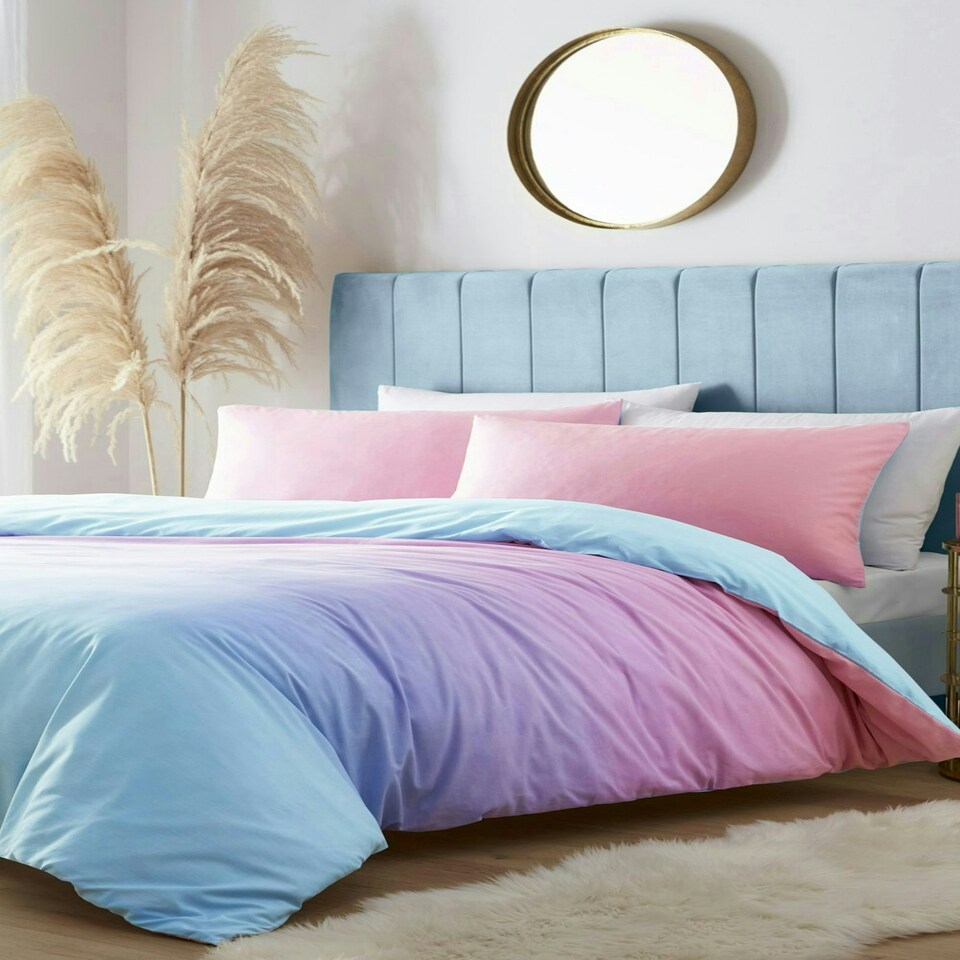 image 1 of Rainbow Ombre Duvet Cover Set - King - Multi