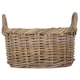 image 3 of Small Oval Rattan Storage Basket With Cordura Lining