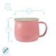 image 3 of Argon Tableware Coloured Enamel Belly Mugs - 375ml - Pink/Cream - Pack of 6 | Pink | Pink/White