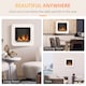 image 6 of HOMCOM Wall Mounted Ethanol Fireplace, Bioethanol Heater Stove Fire with 1L Tank, 2.5 Hour Burning Time, 48 x 48 cm, White