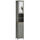 image 10 of Bath Vida Priano 2 Door Tall Bathroom Cabinet With Mirror, Grey & Oak