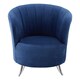 image 2 of Interiors by Premier Blue Tub Chair, Stylish Office Chair, Classy Velvet Chair,  Round Velvet Upholstery Chair for Lounge