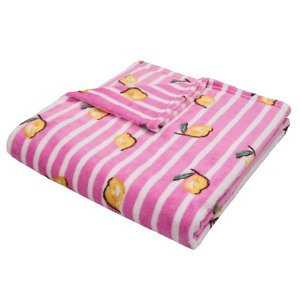 image 1 of Fusion Summer Fruits Throw Pink