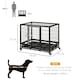image 4 of PawHut Metal Kennel Cage with Wheels and Crate Tray for Pet Dog Medium Black