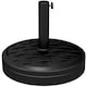 image 1 of Outsunny 18kg Concrete Parasol Base with Rattan Effect Heavy Duty Umbrella Stand | Black | Black