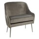 image 5 of Interiors by Premier Grey Velvet Sofa with Silver Wood Legs, Easy to Maintain Velvet Corner Sofa, Stain-Resistant Dinner Sofa