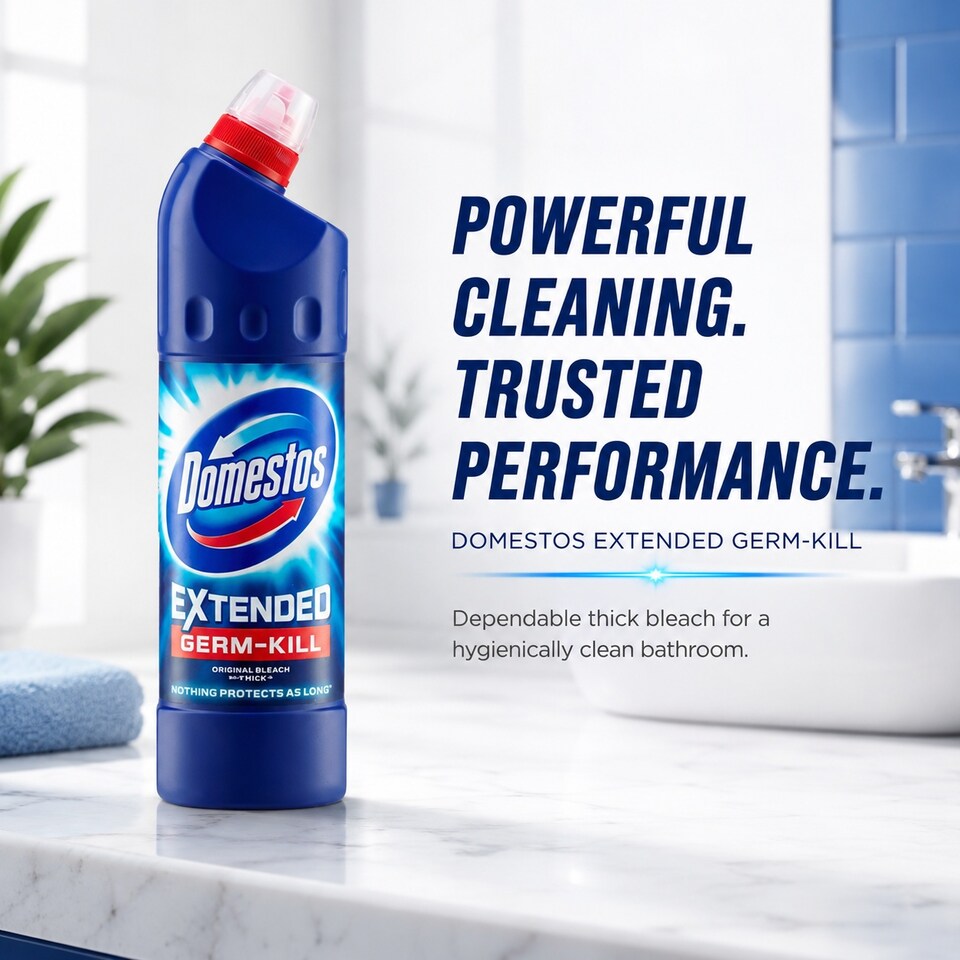 image 1 of Domestos Extended Germ Kill Original Bleach 750ml Pack of 6