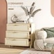 image 4 of HOMCOM Rattan Bedroom Chest of Drawers, 3 Drawers Storage Unit, Boho Dresser for Living Room, Hallway, Natural