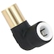 image 5 of SPARES2GO Radiator Valve Reducing Elbow Stem Compression 15mm x 10mm Pushfit Black (Pack of 4)