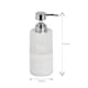 image 4 of Showerdrape Bianco Frost Onyx White Bathroom Accessory Set - Soap Dispenser & Toothbrush Holder | White | White | 1