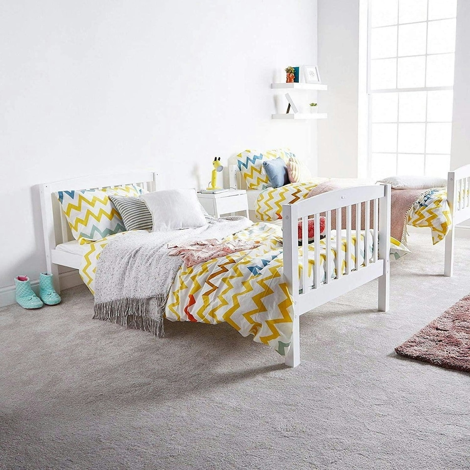 image 1 of Bunkbed Kids white 3ft single wooden bunk bed childrens bedroom furniture