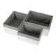 image 2 of Set of 3 Paper Rope Rectangular Storage Basket with Grey Cotton Lining | Grey | Grey | Not provided
