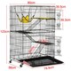 image 3 of Yaheetech 123 cm Tall Rolling Cat Cage on Wheels