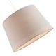 image 4 of Traditional Dark Taupe Linen Fabric Drum Lampshade with White Inner | Cream | 12"