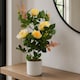 image 2 of 50cm Artificial Yellow Rose Plant